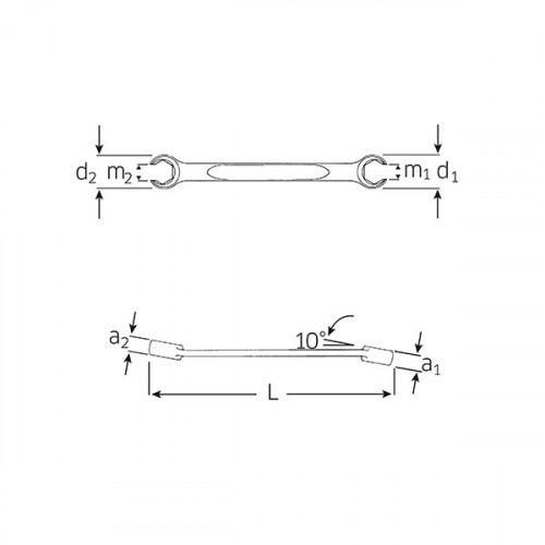 Разрезной ключ 1/2х9/16" OPEN-RING, STAHLWILLE, 41483234, 24a