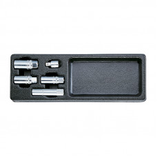 Набор свечных головок (16,21,14,18) с адаптером 3/8" на 1/2", HONITON IK-SPK0050B