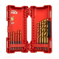 Сверла по металлу RedHEX™ HSS-TiN набор 10ед. (3-10мм) GEN II, MILWAUKEE, 4932493865