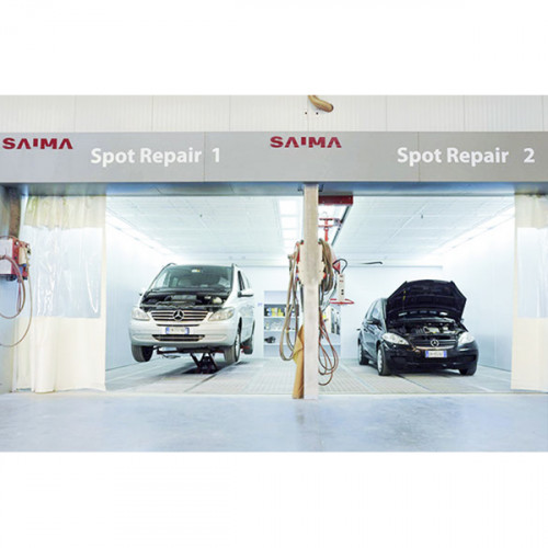 Пост подготовки к окраске 6x4x2.8 с диагональной вытяжкой, SAIMA, PREP KLEEN 4000