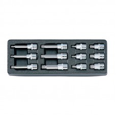 Набор насадок 1/2" M-профиль в ложементе, 12 предметов, HONITON IK-SKB400120M