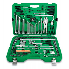 Набор инструментов в чемодане 1/4" 3/8" 1/2" 6-гр. 144 предмета TOPTUL GCAI144R