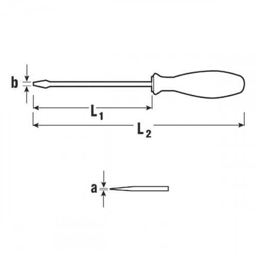 Инструментальная отвертка DRALL+ 1 1,0X5,5X100 STAHLWILLE, 46223055, 4622