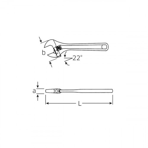 Разводной гаечный ключ 10, регулируемый, правосторонний STAHLWILLE, 40250010, 4025