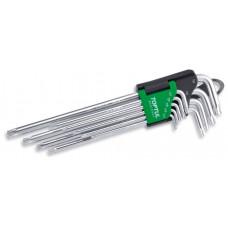 Набор длинных Г-образных ключей TORX T10-T50, 9 предметов TOPTUL GAAL0924