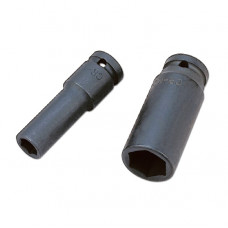 Торцевая головка ударная удлиненная 1/2" 16 мм, 6-гранная, HONITON ISK-A4016MLB